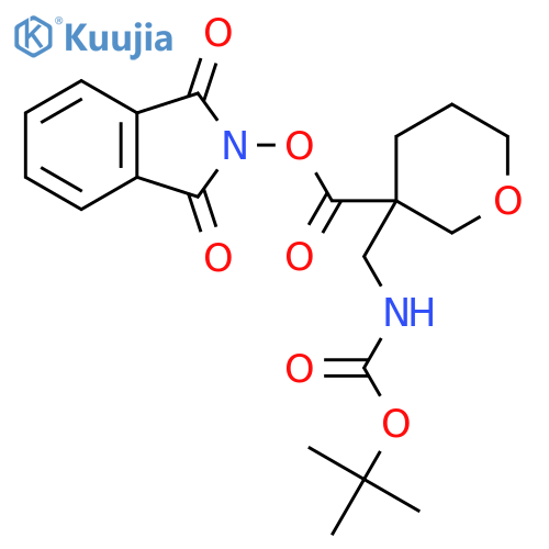 1,3-dioxo-2,3-dihydro-1H-isoindol-2-yl 3-({[(tert-butoxy)carbonyl]amino}methyl)oxane-3-carboxylate structure