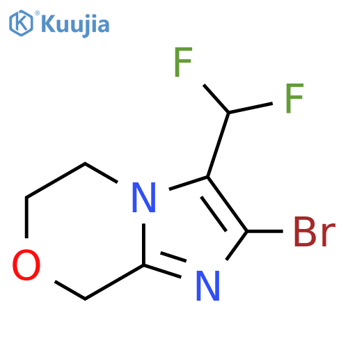 2-bromo-3-(difluoromethyl)-5H,6H,8H-imidazo[2,1-c][1,4]oxazine structure
