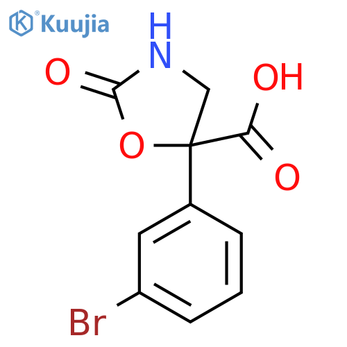 5-(3-Bromophenyl)-2-oxo-1,3-oxazolidine-5-carboxylic acid structure