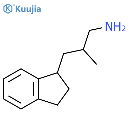 3-(2,3-Dihydro-1H-inden-1-yl)-2-methylpropan-1-amine structure