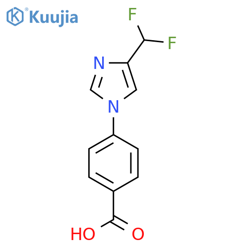 4-[4-(Difluoromethyl)imidazol-1-yl]benzoic acid structure