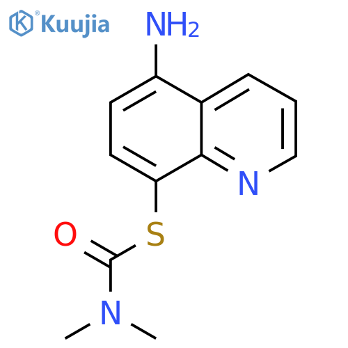 S-(5-Aminoquinolin-8-yl) N,N-dimethylcarbamothioate structure