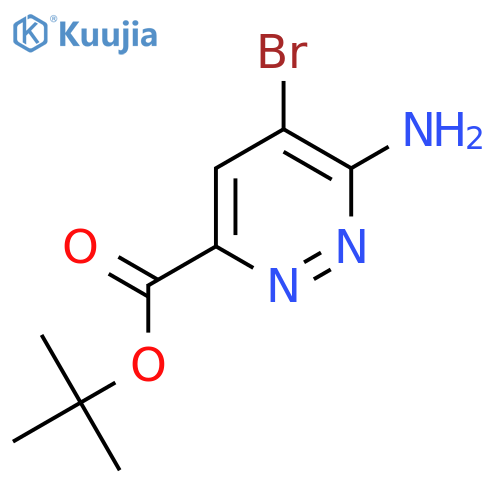 Tert-butyl 6-amino-5-bromopyridazine-3-carboxylate structure