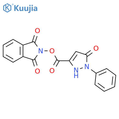 1,3-dioxo-2,3-dihydro-1H-isoindol-2-yl 5-oxo-1-phenyl-2,5-dihydro-1H-pyrazole-3-carboxylate structure