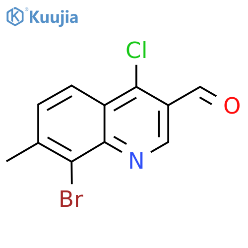 8-bromo-4-chloro-7-methylquinoline-3-carbaldehyde structure