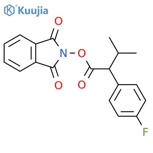 1,3-dioxo-2,3-dihydro-1H-isoindol-2-yl 2-(4-fluorophenyl)-3-methylbutanoate structure
