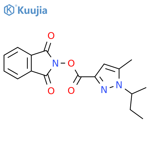 1,3-dioxo-2,3-dihydro-1H-isoindol-2-yl 1-(butan-2-yl)-5-methyl-1H-pyrazole-3-carboxylate structure
