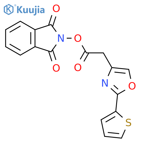 1,3-dioxo-2,3-dihydro-1H-isoindol-2-yl 2-[2-(thiophen-2-yl)-1,3-oxazol-4-yl]acetate structure
