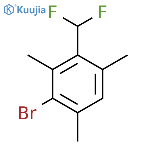 2-Bromo-4-(difluoromethyl)-1,3,5-trimethylbenzene structure
