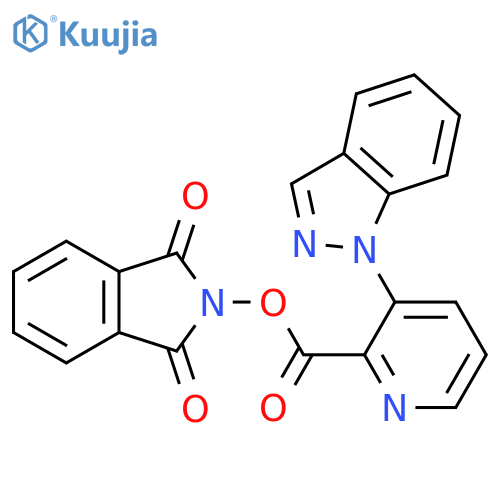 1,3-dioxo-2,3-dihydro-1H-isoindol-2-yl 3-(1H-indazol-1-yl)pyridine-2-carboxylate structure