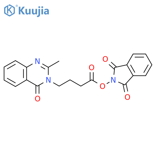 1,3-dioxo-2,3-dihydro-1H-isoindol-2-yl 4-(2-methyl-4-oxo-3,4-dihydroquinazolin-3-yl)butanoate structure