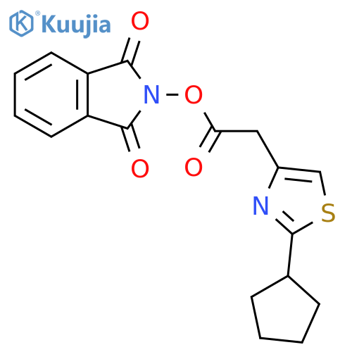 1,3-dioxo-2,3-dihydro-1H-isoindol-2-yl 2-(2-cyclopentyl-1,3-thiazol-4-yl)acetate structure