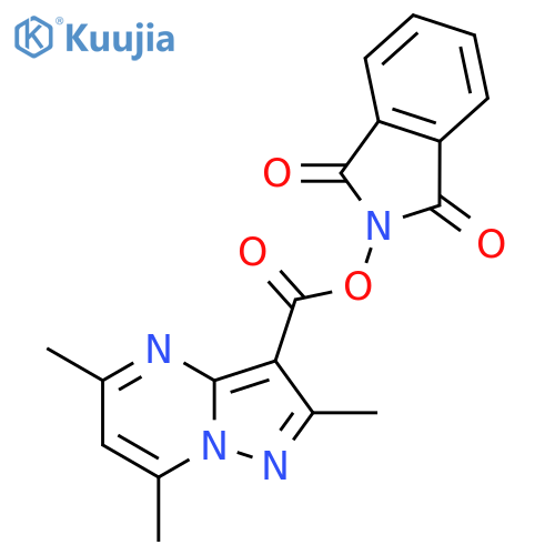 1,3-dioxo-2,3-dihydro-1H-isoindol-2-yl 2,5,7-trimethylpyrazolo[1,5-a]pyrimidine-3-carboxylate structure