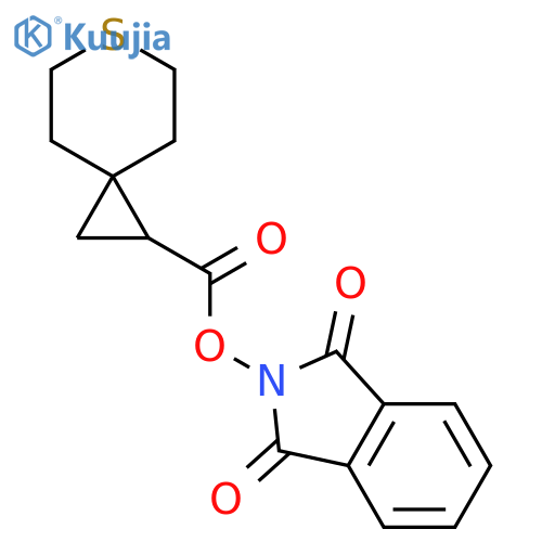 1,3-dioxo-2,3-dihydro-1H-isoindol-2-yl 6-thiaspiro[2.5]octane-1-carboxylate structure