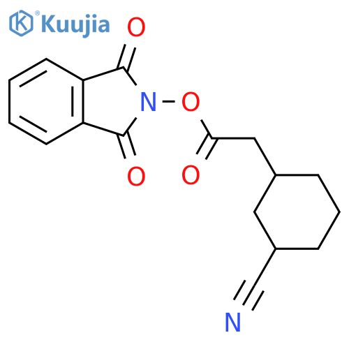1,3-dioxo-2,3-dihydro-1H-isoindol-2-yl 2-(3-cyanocyclohexyl)acetate structure