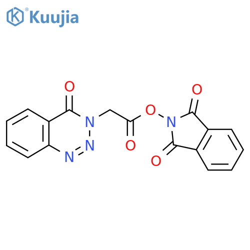 1,3-dioxo-2,3-dihydro-1H-isoindol-2-yl 2-(4-oxo-3,4-dihydro-1,2,3-benzotriazin-3-yl)acetate structure