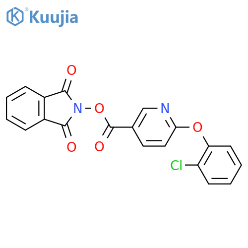 1,3-dioxo-2,3-dihydro-1H-isoindol-2-yl 6-(2-chlorophenoxy)pyridine-3-carboxylate structure
