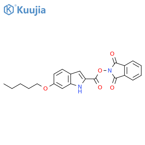 1,3-dioxo-2,3-dihydro-1H-isoindol-2-yl 6-(pentyloxy)-1H-indole-2-carboxylate structure