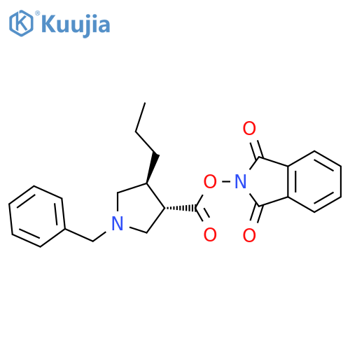 rac-1,3-dioxo-2,3-dihydro-1H-isoindol-2-yl (3R,4R)-1-benzyl-4-propylpyrrolidine-3-carboxylate structure