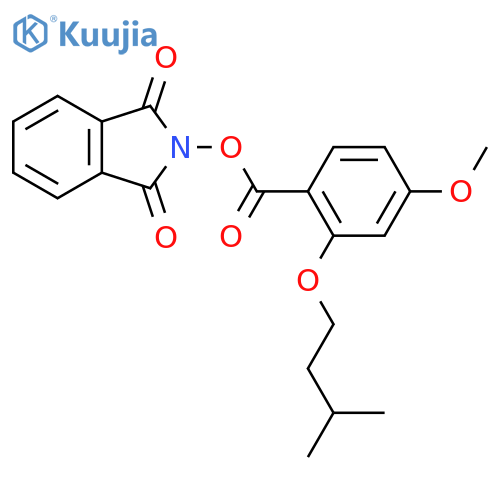 1,3-dioxo-2,3-dihydro-1H-isoindol-2-yl 4-methoxy-2-(3-methylbutoxy)benzoate structure