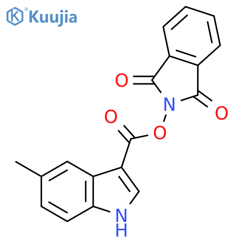 1,3-dioxo-2,3-dihydro-1H-isoindol-2-yl 5-methyl-1H-indole-3-carboxylate structure
