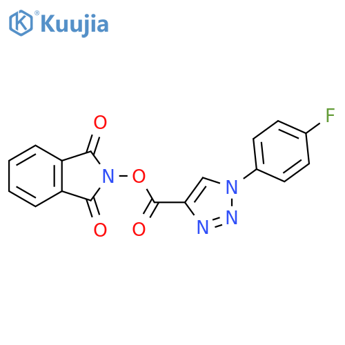 1,3-dioxo-2,3-dihydro-1H-isoindol-2-yl 1-(4-fluorophenyl)-1H-1,2,3-triazole-4-carboxylate structure