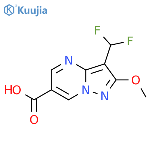 3-(Difluoromethyl)-2-methoxypyrazolo[1,5-a]pyrimidine-6-carboxylic acid structure