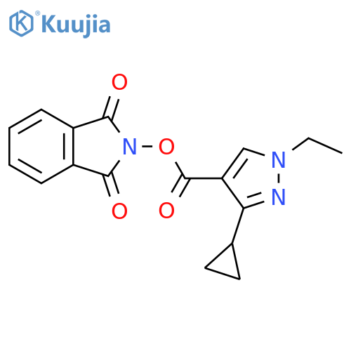 1,3-dioxo-2,3-dihydro-1H-isoindol-2-yl 3-cyclopropyl-1-ethyl-1H-pyrazole-4-carboxylate structure