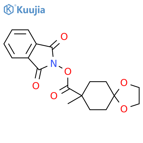 1,3-dioxo-2,3-dihydro-1H-isoindol-2-yl 8-methyl-1,4-dioxaspiro[4.5]decane-8-carboxylate structure