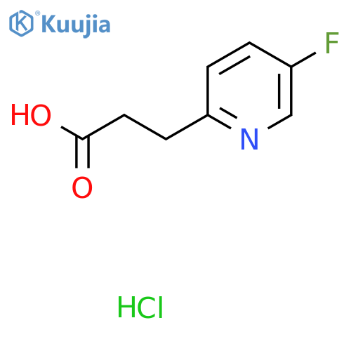 3-(5-Fluoropyridin-2-yl)propanoic acid;hydrochloride structure