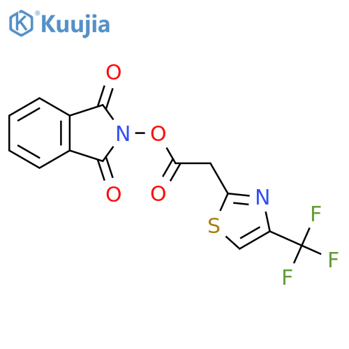 1,3-dioxo-2,3-dihydro-1H-isoindol-2-yl 2-[4-(trifluoromethyl)-1,3-thiazol-2-yl]acetate structure