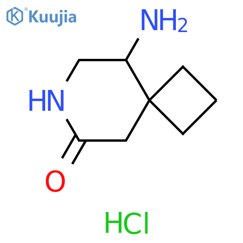 7-Azaspiro[3.5]nonan-6-one, 9-amino-, hydrochloride (1:1) structure