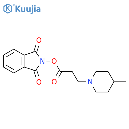 1,3-dioxo-2,3-dihydro-1H-isoindol-2-yl 3-(4-methylpiperidin-1-yl)propanoate structure