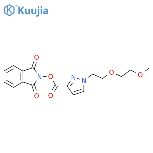 1,3-dioxo-2,3-dihydro-1H-isoindol-2-yl 1-[2-(2-methoxyethoxy)ethyl]-1H-pyrazole-3-carboxylate structure