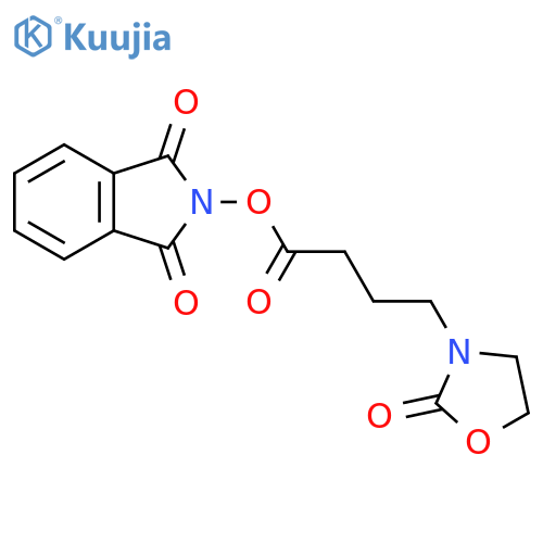 1,3-dioxo-2,3-dihydro-1H-isoindol-2-yl 4-(2-oxo-1,3-oxazolidin-3-yl)butanoate structure