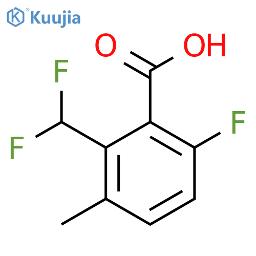 2-(Difluoromethyl)-6-fluoro-3-methylbenzoic acid structure