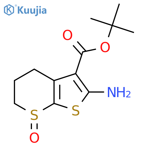 Tert-butyl 2-amino-7-oxo-5,6-dihydro-4H-thieno[2,3-b]thiopyran-3-carboxylate structure