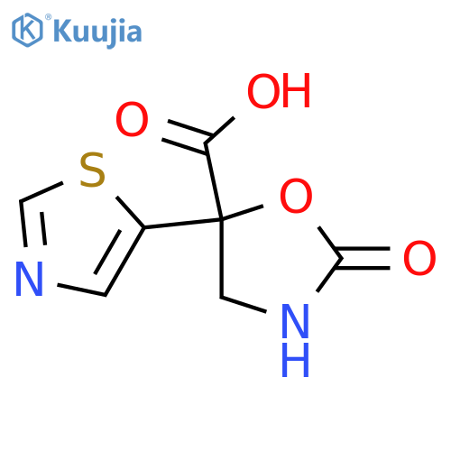 2-Oxo-5-(1,3-thiazol-5-yl)-1,3-oxazolidine-5-carboxylic acid structure
