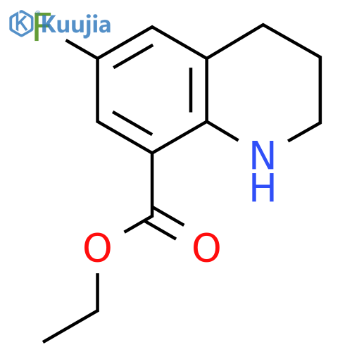 Ethyl 6-fluoro-1,2,3,4-tetrahydroquinoline-8-carboxylate structure