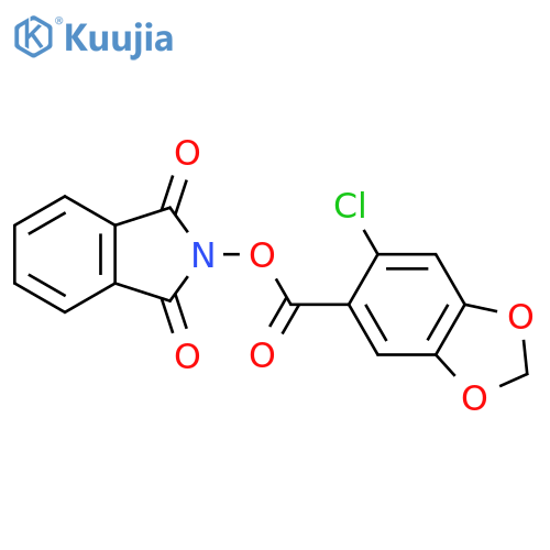 1,3-dioxo-2,3-dihydro-1H-isoindol-2-yl 6-chloro-1,3-dioxaindane-5-carboxylate structure