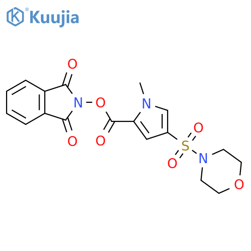 1,3-dioxo-2,3-dihydro-1H-isoindol-2-yl 1-methyl-4-(morpholine-4-sulfonyl)-1H-pyrrole-2-carboxylate structure