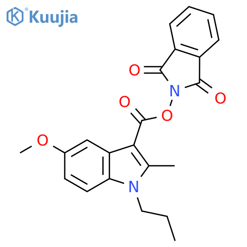 1,3-dioxo-2,3-dihydro-1H-isoindol-2-yl 5-methoxy-2-methyl-1-propyl-1H-indole-3-carboxylate structure