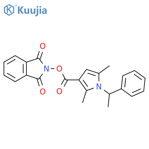1,3-dioxo-2,3-dihydro-1H-isoindol-2-yl 2,5-dimethyl-1-(1-phenylethyl)-1H-pyrrole-3-carboxylate structure