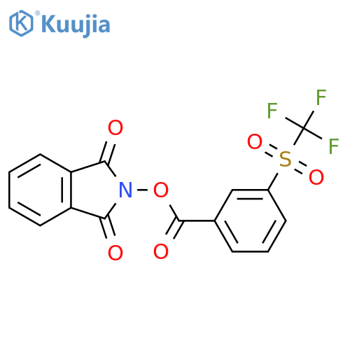 1,3-dioxo-2,3-dihydro-1H-isoindol-2-yl 3-trifluoromethanesulfonylbenzoate structure