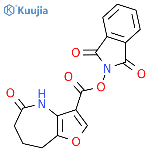 1,3-dioxo-2,3-dihydro-1H-isoindol-2-yl 5-oxo-4H,5H,6H,7H,8H-furo[3,2-b]azepine-3-carboxylate structure