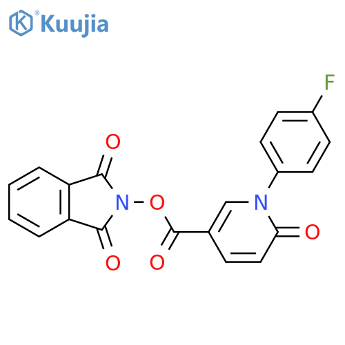 1,3-dioxo-2,3-dihydro-1H-isoindol-2-yl 1-(4-fluorophenyl)-6-oxo-1,6-dihydropyridine-3-carboxylate structure