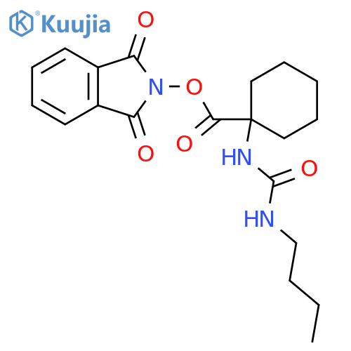 1,3-dioxo-2,3-dihydro-1H-isoindol-2-yl 1-[(butylcarbamoyl)amino]cyclohexane-1-carboxylate structure