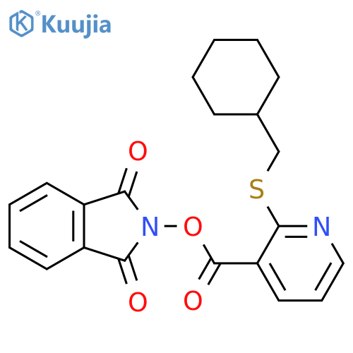 1,3-dioxo-2,3-dihydro-1H-isoindol-2-yl 2-[(cyclohexylmethyl)sulfanyl]pyridine-3-carboxylate structure