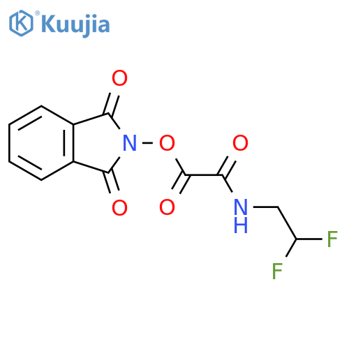 1,3-dioxo-2,3-dihydro-1H-isoindol-2-yl [(2,2-difluoroethyl)carbamoyl]formate structure