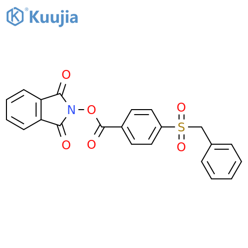 1,3-dioxo-2,3-dihydro-1H-isoindol-2-yl 4-phenylmethanesulfonylbenzoate structure